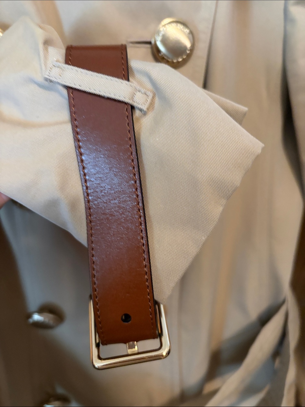 EUC Burberry Sandringham Tan Trench Coat with Shearling Collar size 8 - Picture 4 of 11